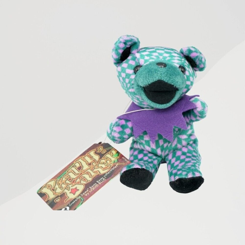 Vintage 90's LIQUID BLUE Grateful Dead Bear Collectibles Pearly‎ Baker Plush 7"